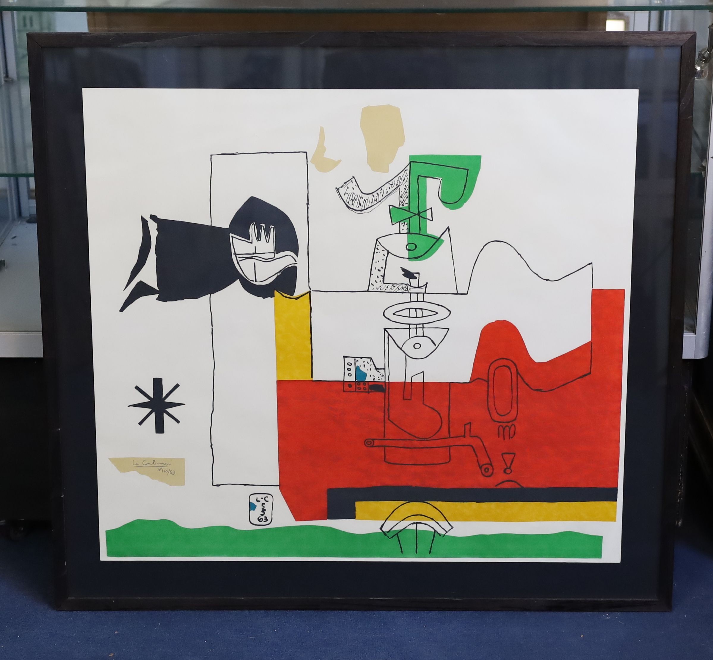 Jean Francois Le Corbusier (1887-1965), Totem 1963, colour lithograph, 73 x 80.5cm